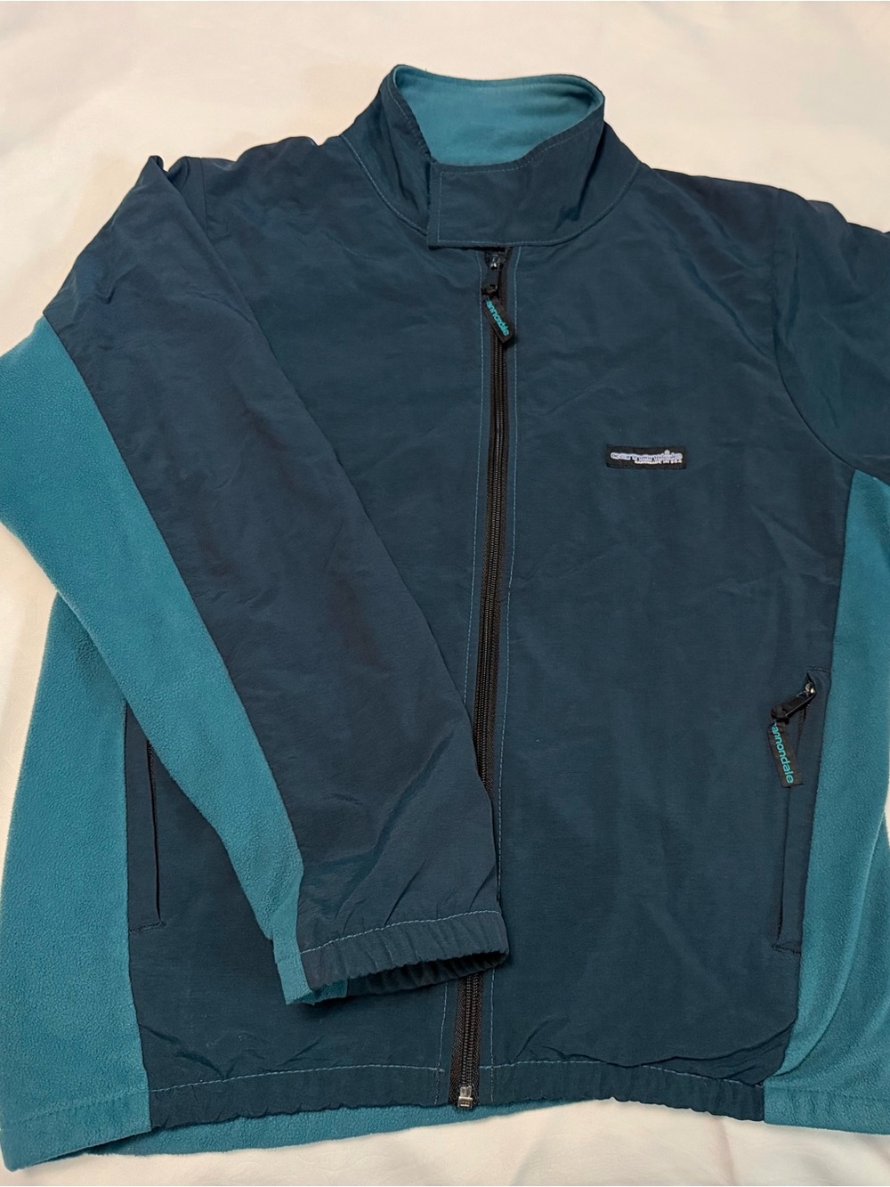 Vintage Blue Two-Tone Full-Zip Jacket